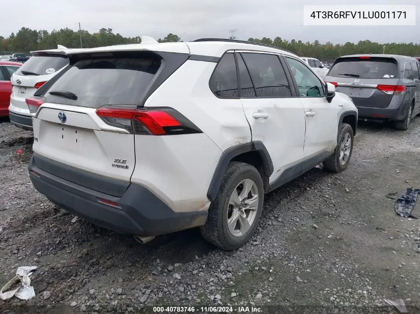 2020 Toyota Rav4 Hybrid Xle VIN: 4T3R6RFV1LU001171 Lot: 40783746