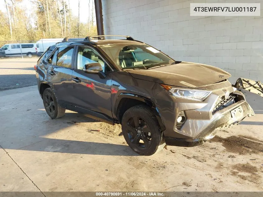 2020 Toyota Rav4 Hybrid Xse VIN: 4T3EWRFV7LU001187 Lot: 40790691