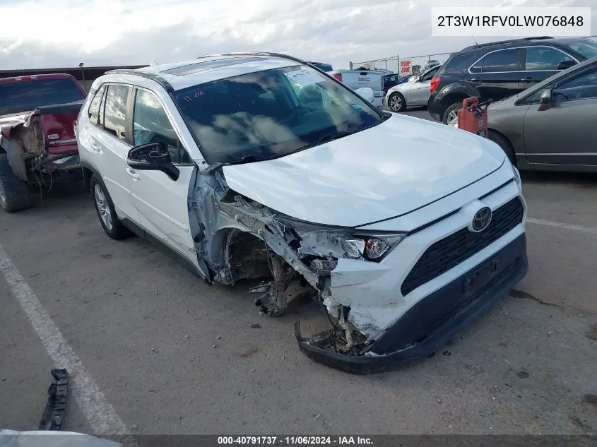 2020 Toyota Rav4 Xle VIN: 2T3W1RFV0LW076848 Lot: 40791737