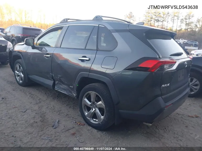 2020 Toyota Rav4 Hybrid Limited VIN: JTMDWRFV5LD543638 Lot: 40796649