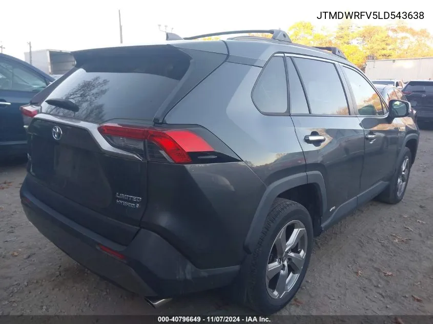 2020 Toyota Rav4 Hybrid Limited VIN: JTMDWRFV5LD543638 Lot: 40796649