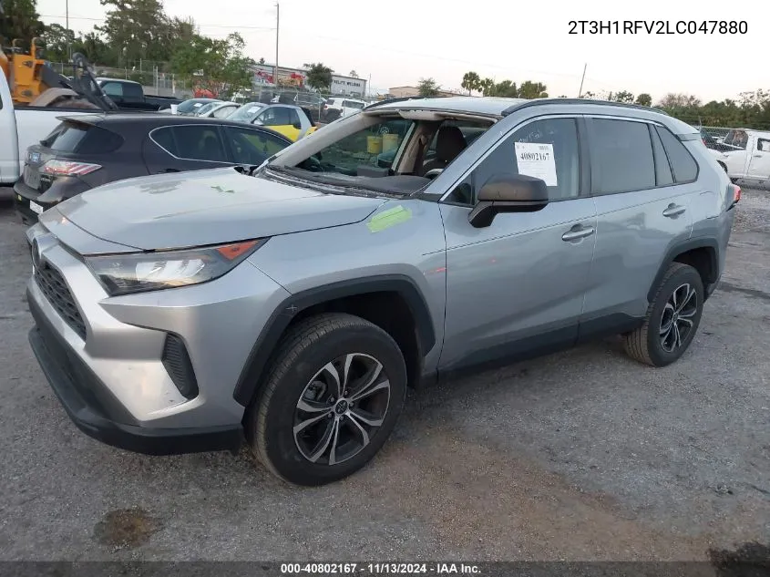 2020 Toyota Rav4 Le VIN: 2T3H1RFV2LC047880 Lot: 40802167