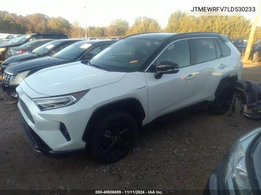 2020 Toyota Rav4 Hybrid Xse VIN: JTMEWRFV7LD530233 Lot: 40806699