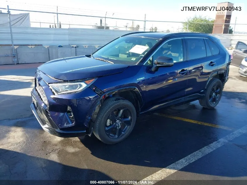 JTMEWRFV7LJ040943 2020 Toyota Rav4 Hybrid Xse