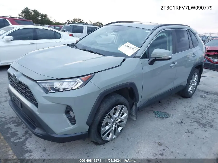 2020 Toyota Rav4 Xle Premium VIN: 2T3C1RFV7LW090779 Lot: 40818271