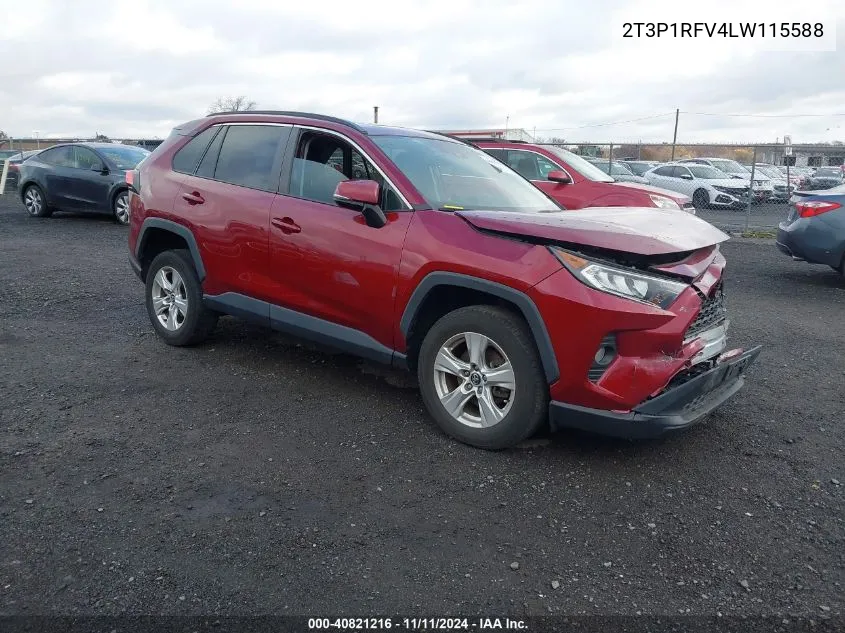 2T3P1RFV4LW115588 2020 Toyota Rav4 Xle