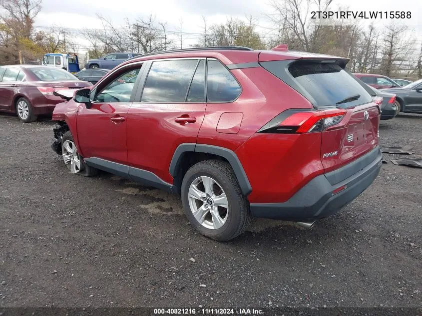 2T3P1RFV4LW115588 2020 Toyota Rav4 Xle