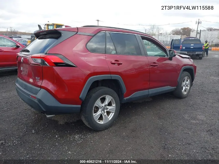 2T3P1RFV4LW115588 2020 Toyota Rav4 Xle