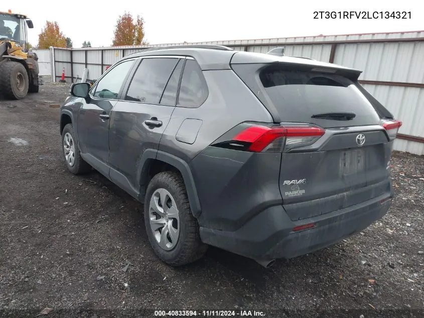 2020 Toyota Rav4 Le VIN: 2T3G1RFV2LC134321 Lot: 40833594