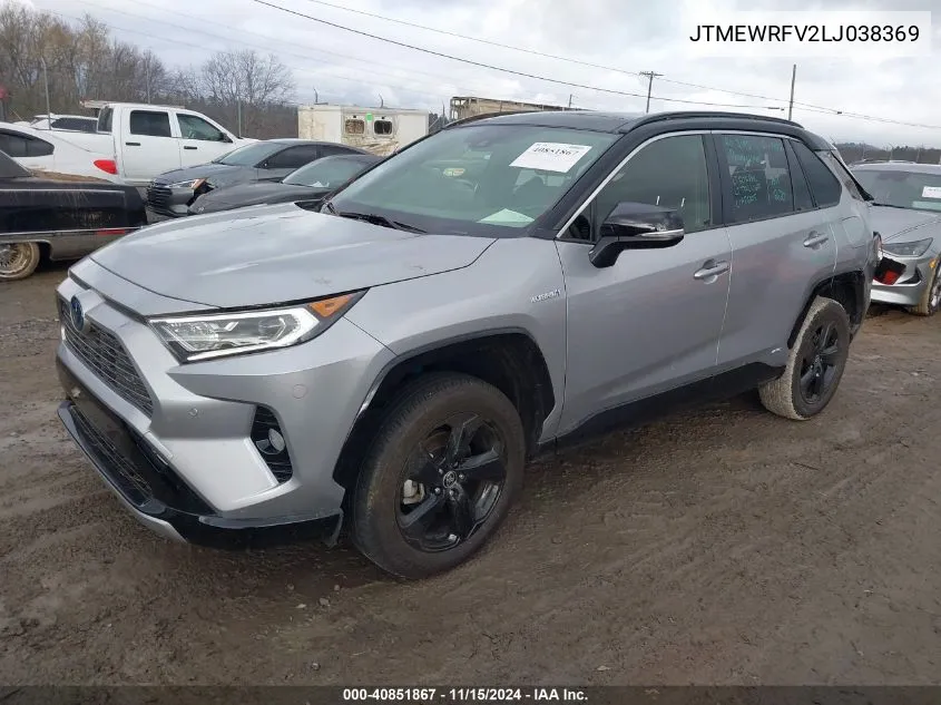 2020 Toyota Rav4 Hybrid Xse VIN: JTMEWRFV2LJ038369 Lot: 40851867