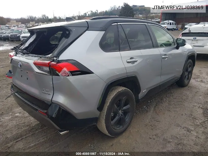 2020 Toyota Rav4 Hybrid Xse VIN: JTMEWRFV2LJ038369 Lot: 40851867