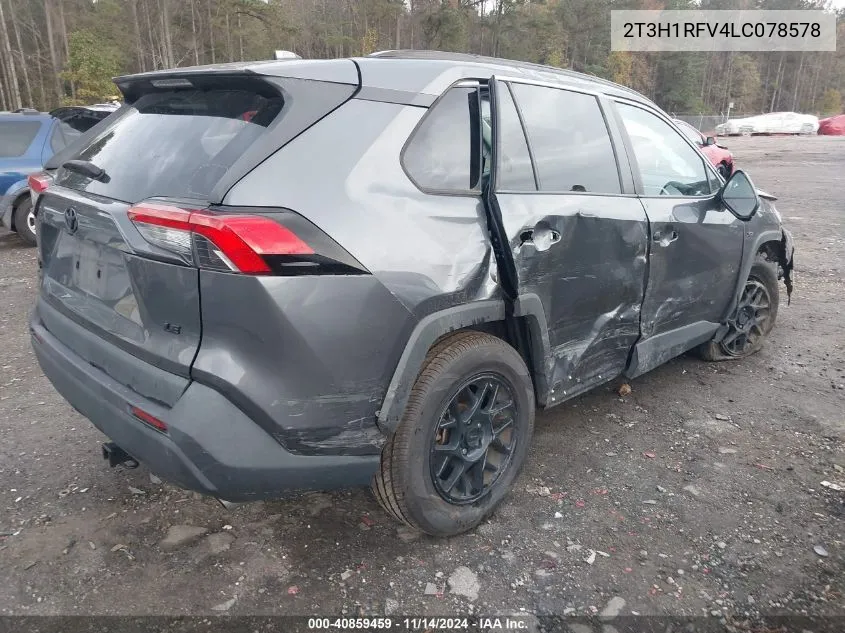 2020 Toyota Rav4 Le VIN: 2T3H1RFV4LC078578 Lot: 40859459