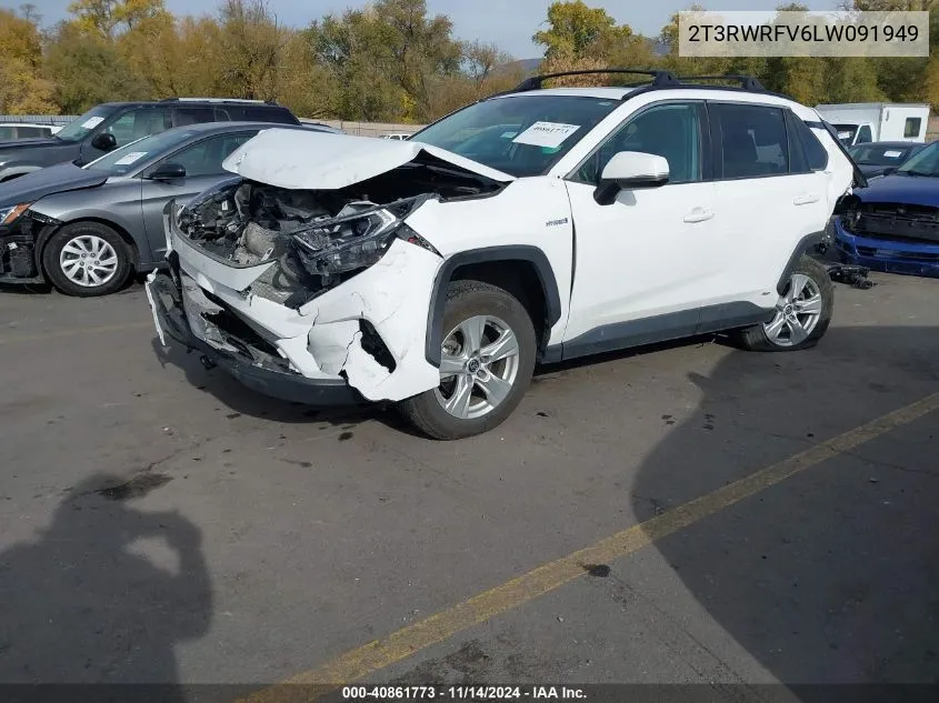 2020 Toyota Rav4 Hybrid Xle VIN: 2T3RWRFV6LW091949 Lot: 40861773