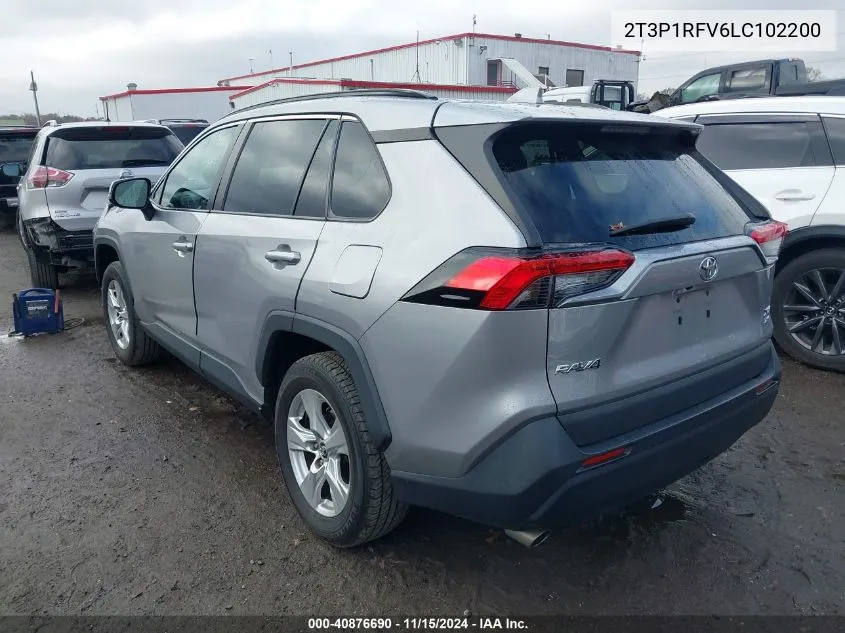 2020 Toyota Rav4 Xle VIN: 2T3P1RFV6LC102200 Lot: 40876690