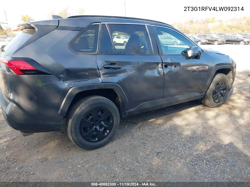 2020 Toyota Rav4 Le VIN: 2T3G1RFV4LW092314 Lot: 40882300