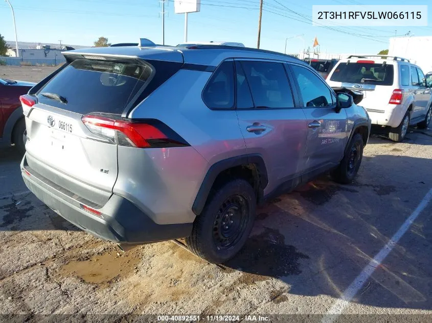 2020 Toyota Rav4 Le VIN: 2T3H1RFV5LW066115 Lot: 40892551