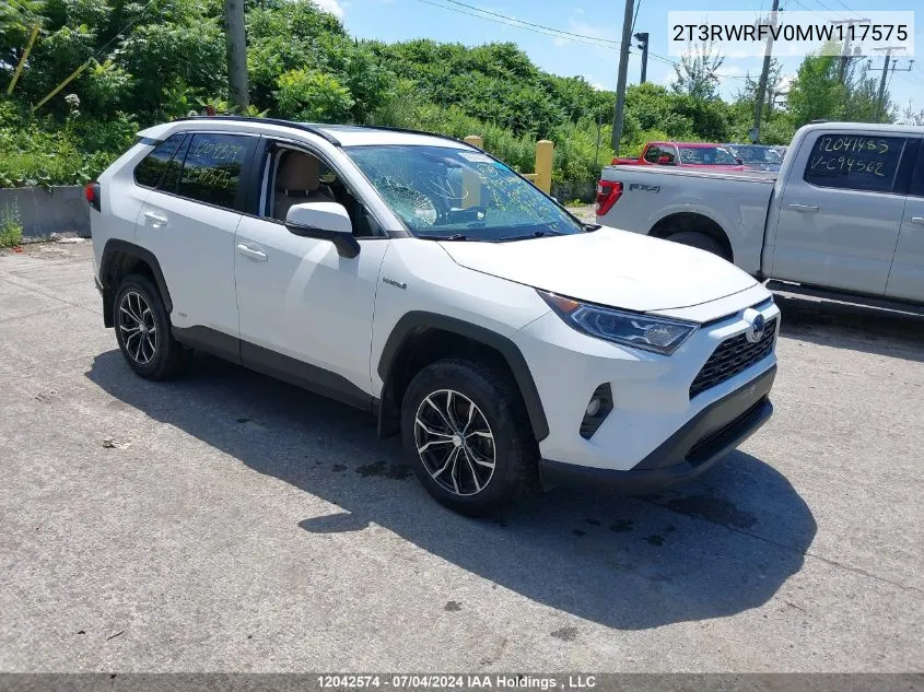 2021 Toyota Rav4 Xle VIN: 2T3RWRFV0MW117575 Lot: 12042574