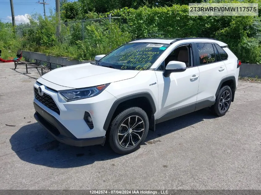 2021 Toyota Rav4 Xle VIN: 2T3RWRFV0MW117575 Lot: 12042574