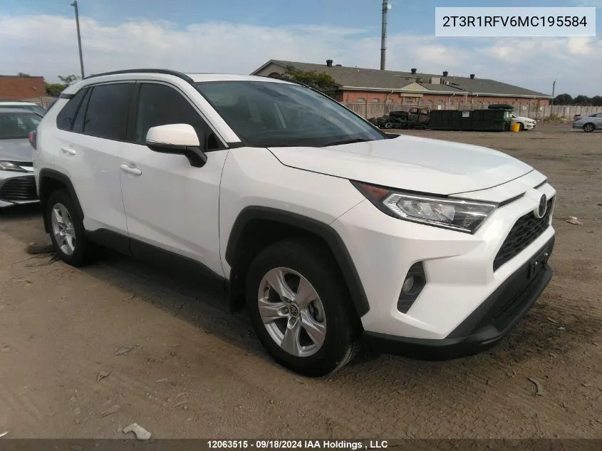 2021 Toyota Rav4 VIN: 2T3R1RFV6MC195584 Lot: 12063515