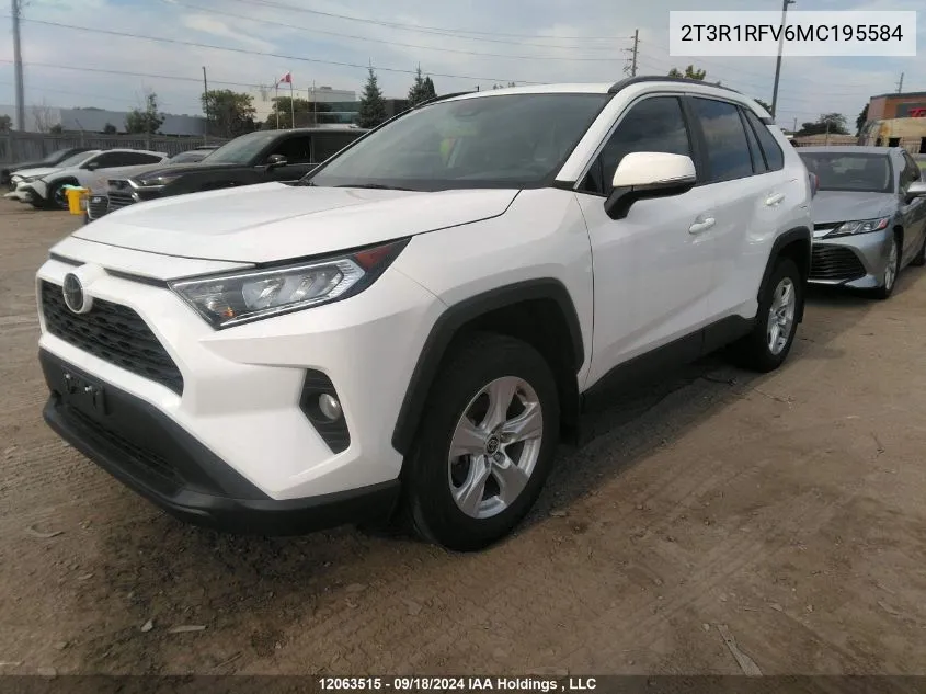 2021 Toyota Rav4 VIN: 2T3R1RFV6MC195584 Lot: 12063515