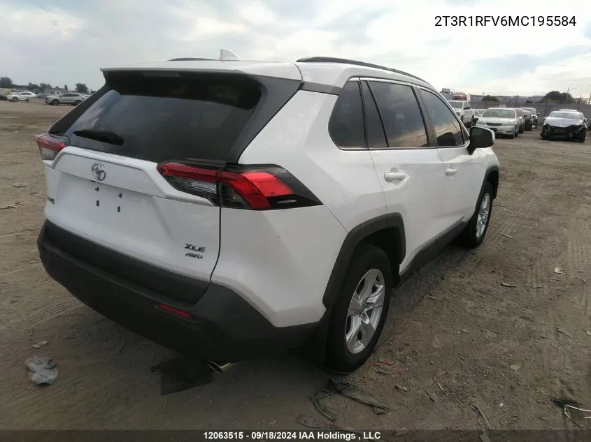 2021 Toyota Rav4 VIN: 2T3R1RFV6MC195584 Lot: 12063515