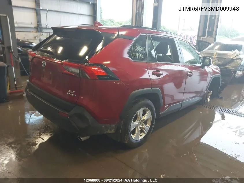 2021 Toyota Rav4 Hybrid Xle VIN: JTMR6RFV3MD009948 Lot: 12068806