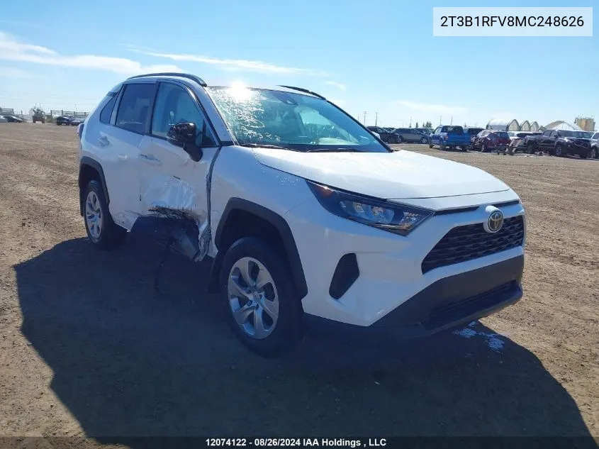 2021 Toyota Rav4 Le VIN: 2T3B1RFV8MC248626 Lot: 12074122