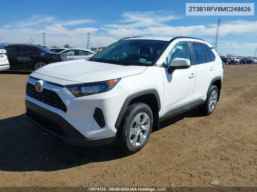 2021 Toyota Rav4 Le VIN: 2T3B1RFV8MC248626 Lot: 12074122