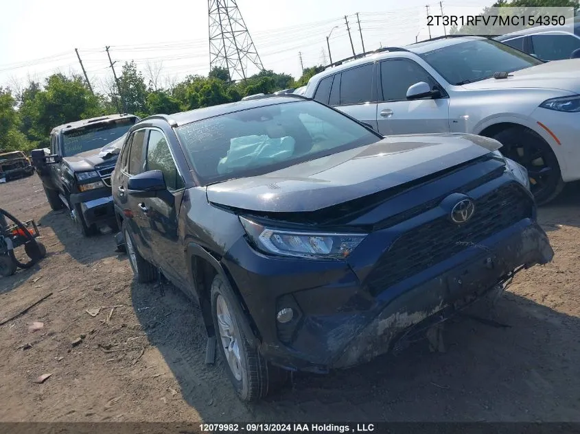 2021 Toyota Rav4 Xle/Xle Premium VIN: 2T3R1RFV7MC154350 Lot: 12079982