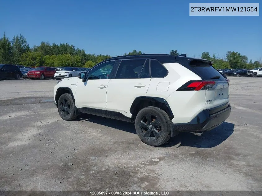 2021 Toyota Rav4 Xle VIN: 2T3RWRFV1MW121554 Lot: 12085897