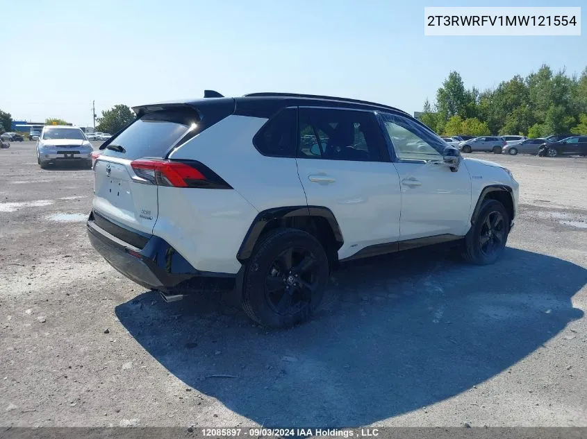 2021 Toyota Rav4 Xle VIN: 2T3RWRFV1MW121554 Lot: 12085897