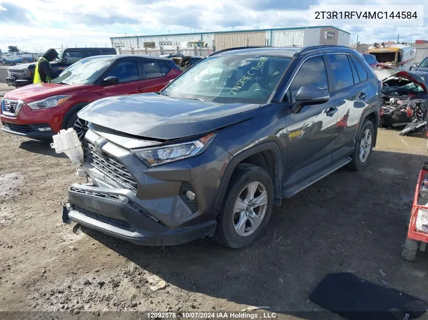 2021 Toyota Rav4 Xle VIN: 2T3R1RFV4MC144584 Lot: 12092578