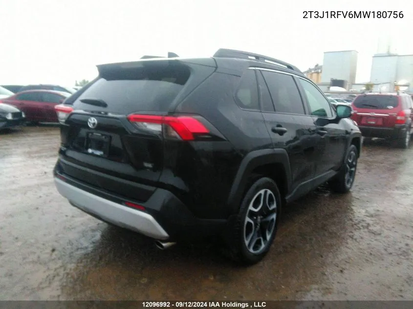 2021 Toyota Rav4 Adventure/Trd Off Road VIN: 2T3J1RFV6MW180756 Lot: 12096992