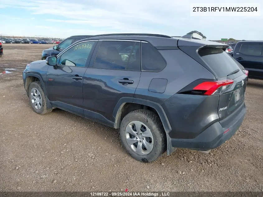 2T3B1RFV1MW225204 2021 Toyota Rav4 Le