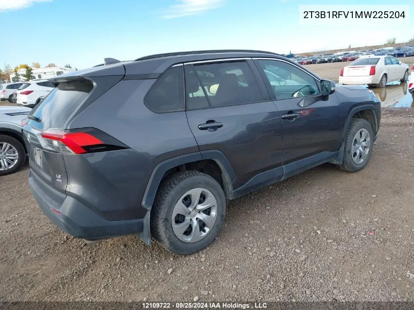 2T3B1RFV1MW225204 2021 Toyota Rav4 Le