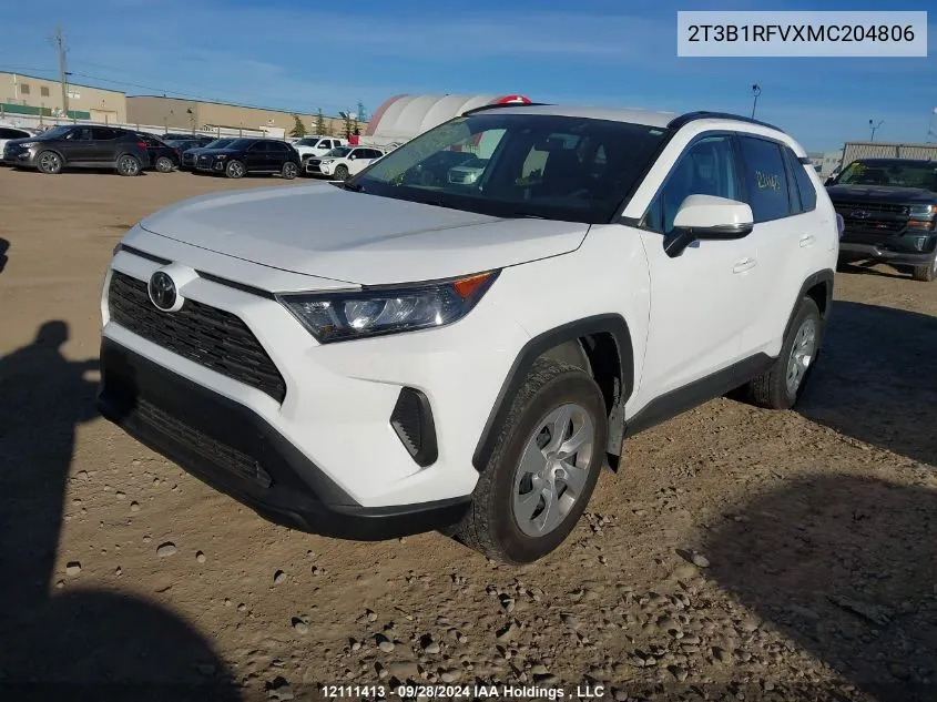 2021 Toyota Rav4 Le VIN: 2T3B1RFVXMC204806 Lot: 12111413