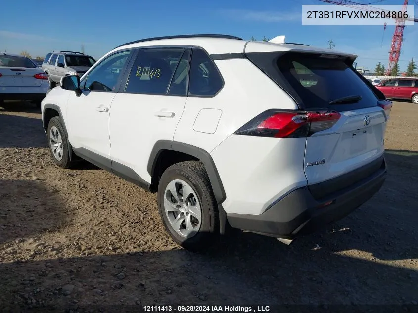 2T3B1RFVXMC204806 2021 Toyota Rav4 Le