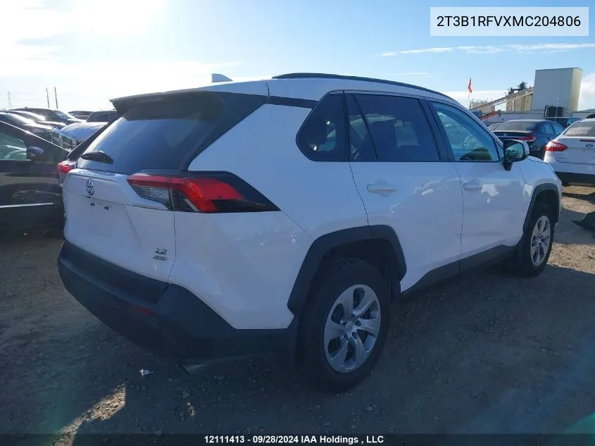 2T3B1RFVXMC204806 2021 Toyota Rav4 Le