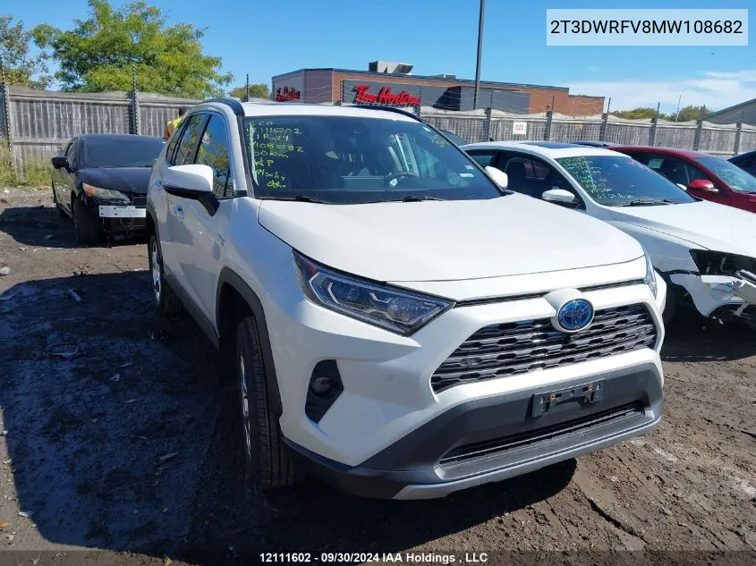 2021 Toyota Rav4 VIN: 2T3DWRFV8MW108682 Lot: 12111602