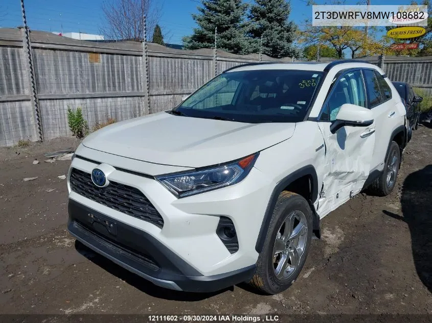 2021 Toyota Rav4 VIN: 2T3DWRFV8MW108682 Lot: 12111602