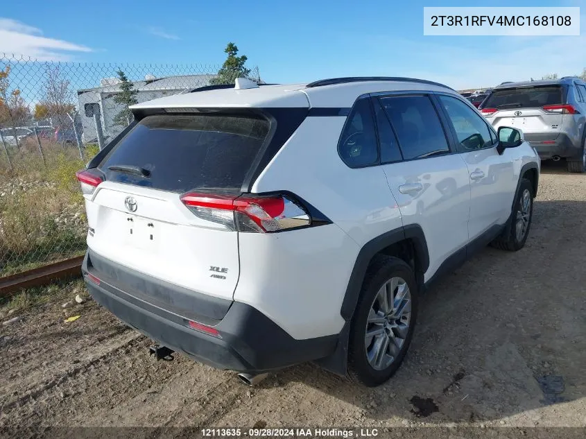 2021 Toyota Rav4 Xle/Xle Premium VIN: 2T3R1RFV4MC168108 Lot: 12113635