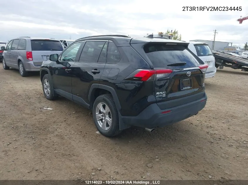 2021 Toyota Rav4 Xle/Xle Premium VIN: 2T3R1RFV2MC234445 Lot: 12114023