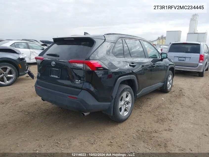 2021 Toyota Rav4 Xle/Xle Premium VIN: 2T3R1RFV2MC234445 Lot: 12114023