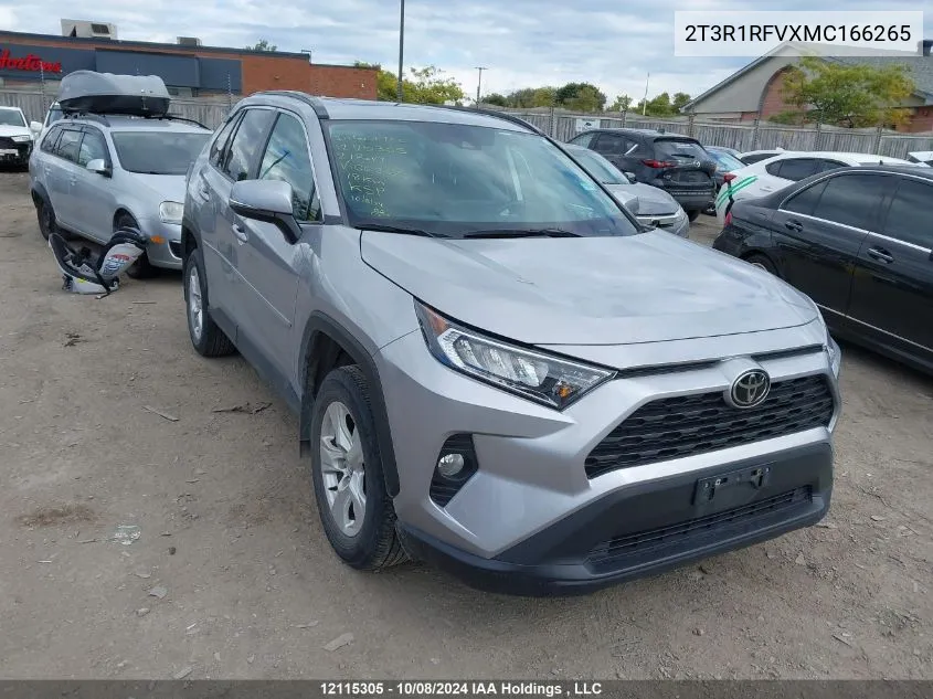 2021 Toyota Rav4 VIN: 2T3R1RFVXMC166265 Lot: 12115305