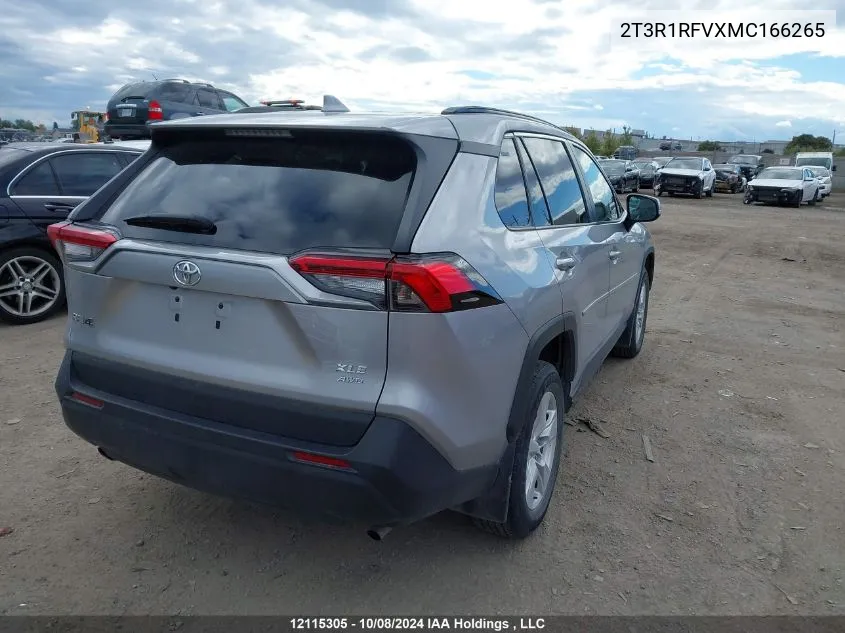 2021 Toyota Rav4 VIN: 2T3R1RFVXMC166265 Lot: 12115305