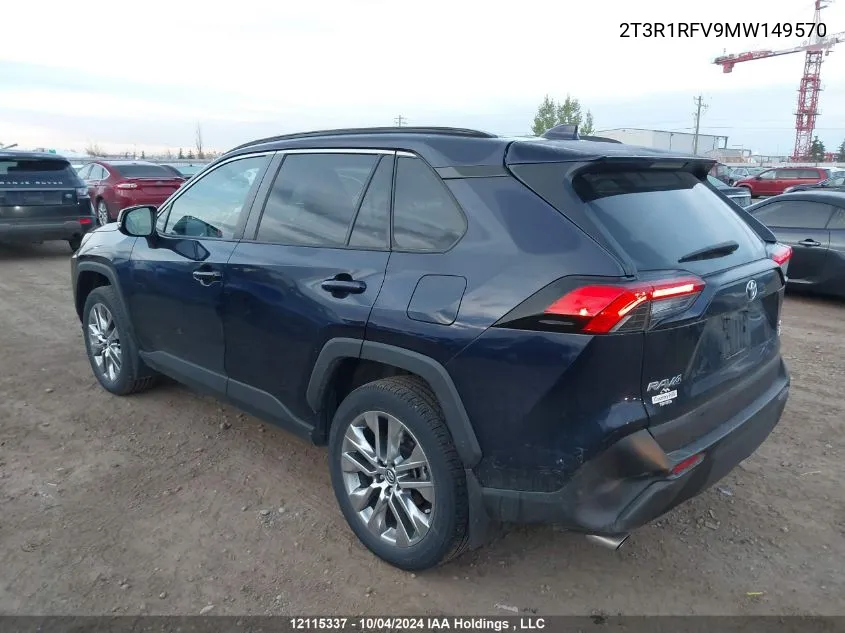 2021 Toyota Rav4 Xle/Xle Premium VIN: 2T3R1RFV9MW149570 Lot: 12115337