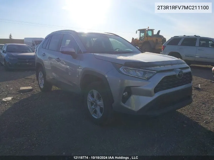 2021 Toyota Rav4 Xle/Xle Premium VIN: 2T3R1RFV7MC211100 Lot: 12118774