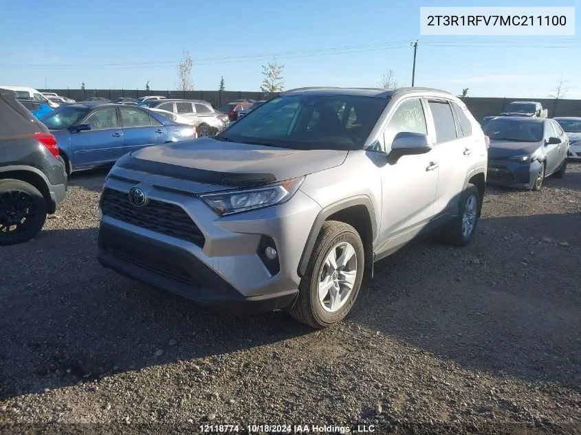 2021 Toyota Rav4 Xle/Xle Premium VIN: 2T3R1RFV7MC211100 Lot: 12118774