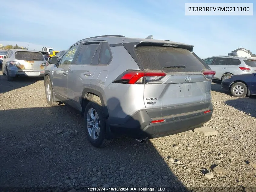 2021 Toyota Rav4 Xle/Xle Premium VIN: 2T3R1RFV7MC211100 Lot: 12118774