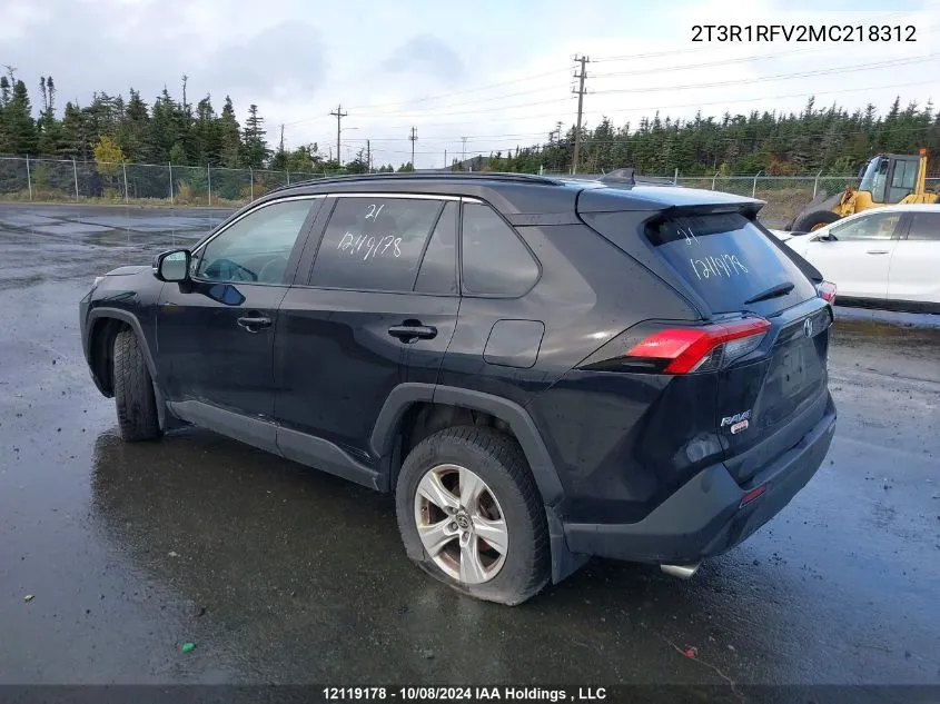 2021 Toyota Rav4 Xle VIN: 2T3R1RFV2MC218312 Lot: 12119178